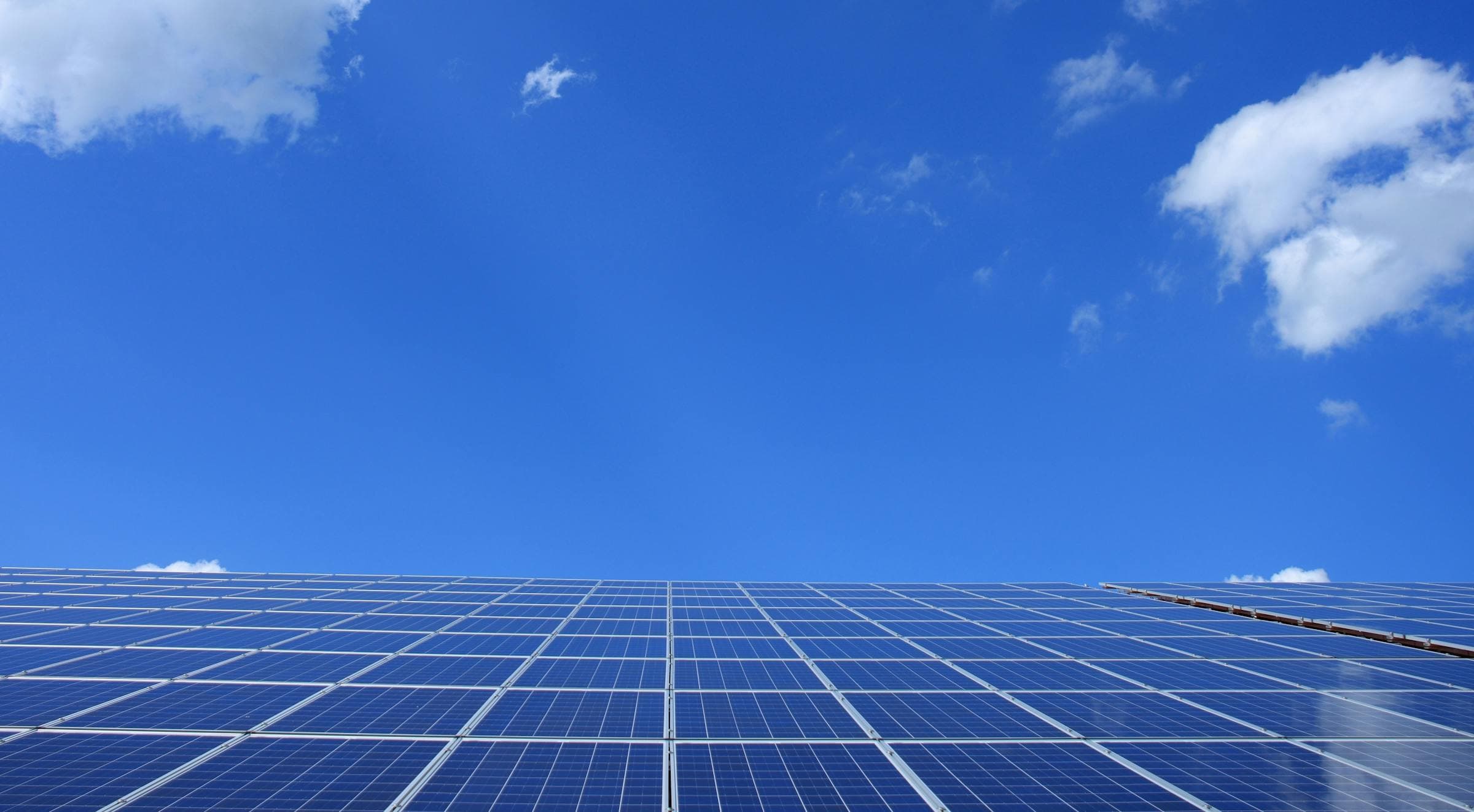 Solar panels in the sun