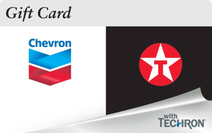 Chevron and Texaco gift card