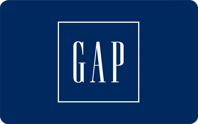 White GAP logo in a square on a dark blue background.